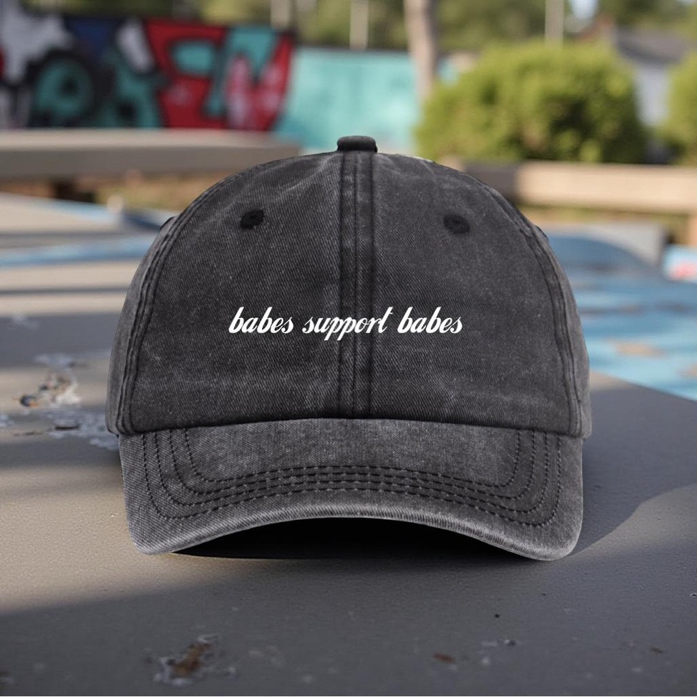 Black 'Babes Support Babes' Ball Cap